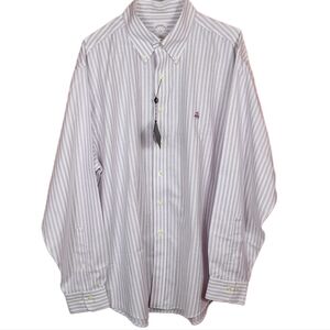 Brooks Brothers Brookscool Striped Button-Down Shirt NWT mens size Large